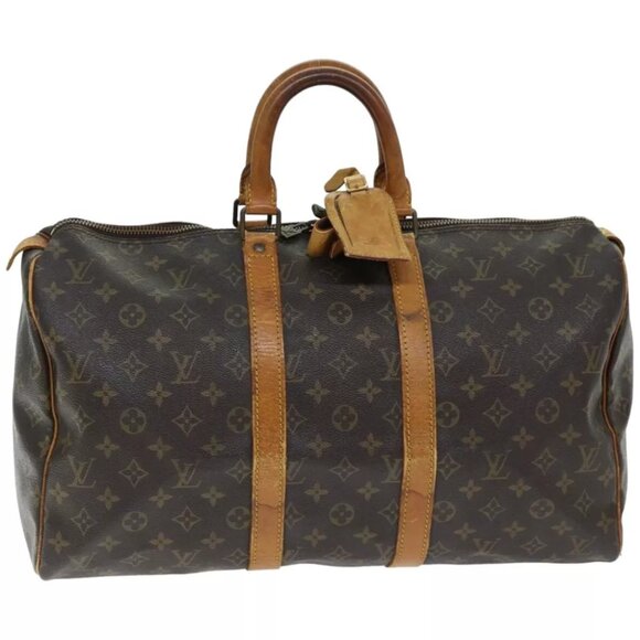 LOUIS VUITTON Monogram Keepall 45 Boston Bag M41428 LV Auth 74369 - Picture 1 of 9
